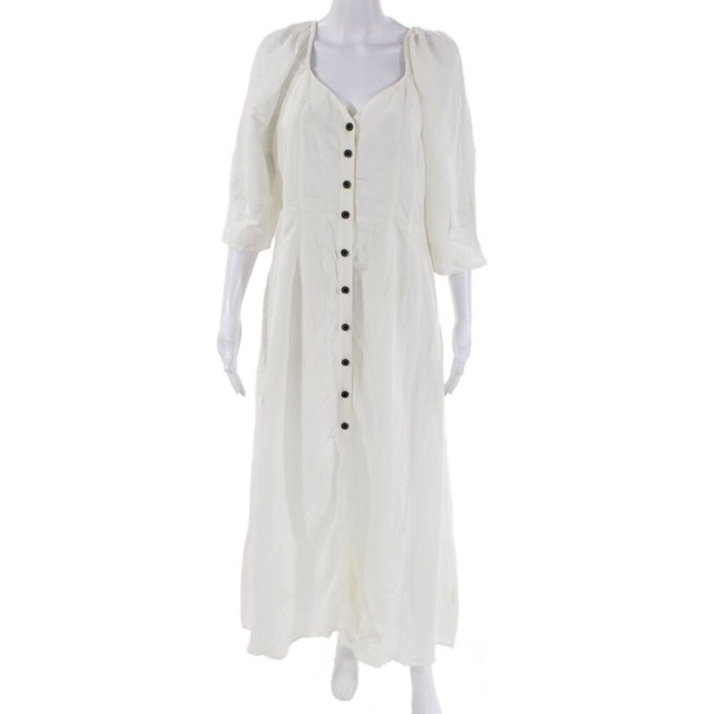 Something Navy Womens Button Front Off Shoulder S… - image 1